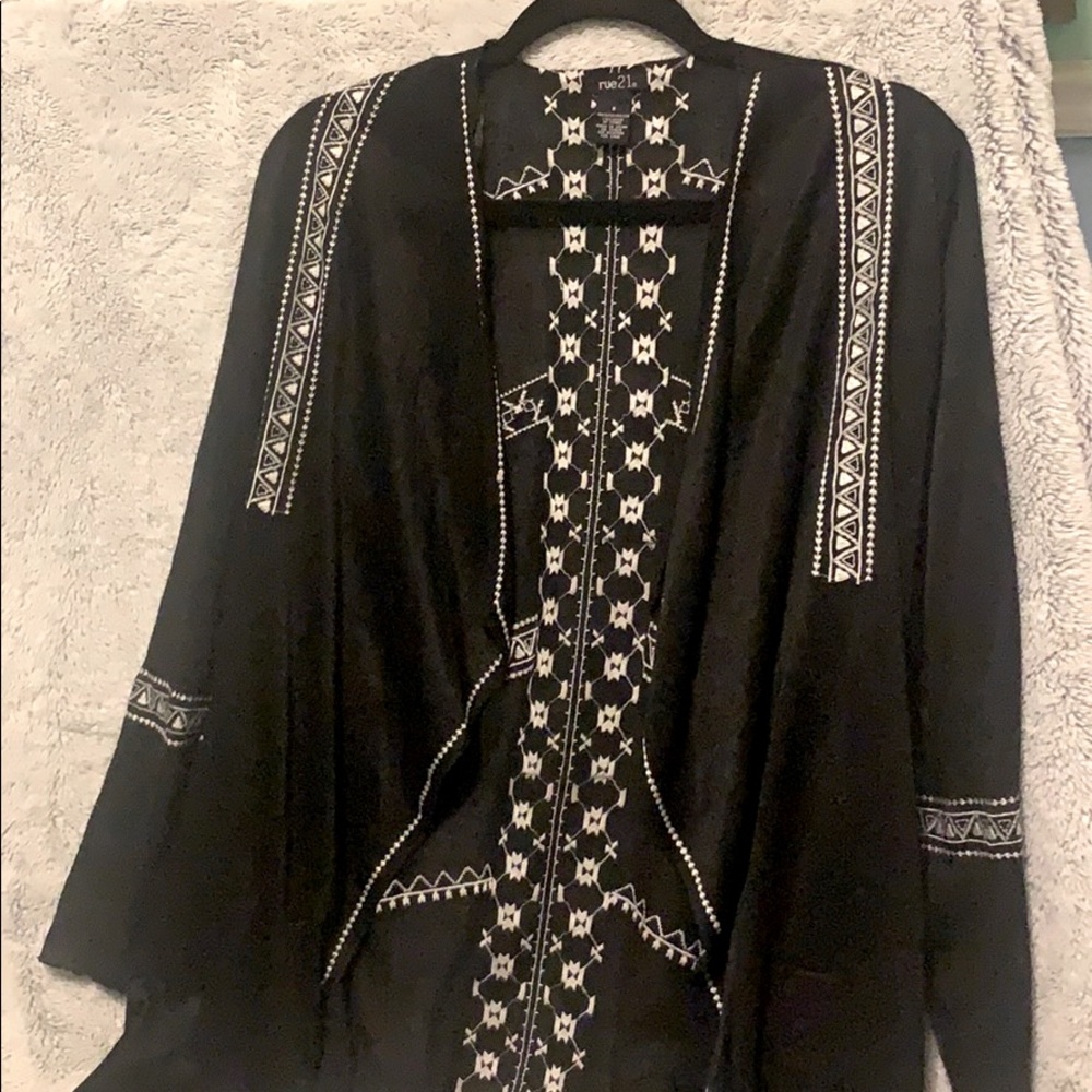 Rue21 Aztec pattern sheer cardigan